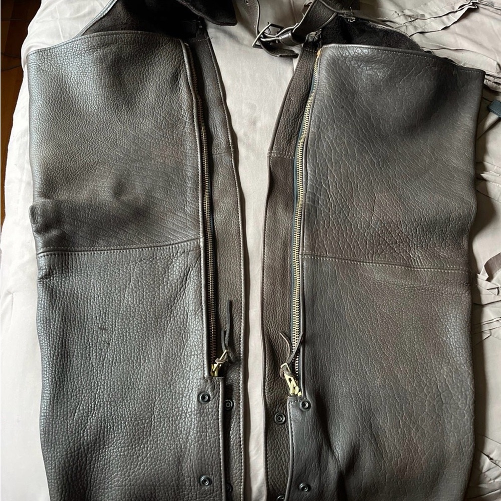 George Dark Brown Leather chaps